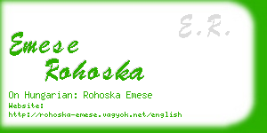 emese rohoska business card